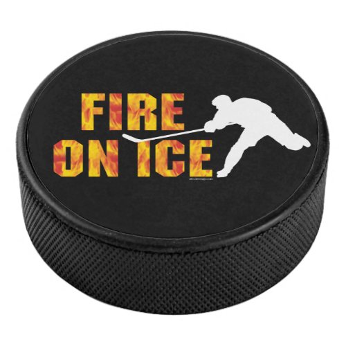 Fire On Ice hockey Hockey Puck
