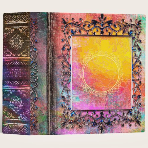 Fire Opal Celtic Sun Fairy Ancient Tome 3 Ring Binder