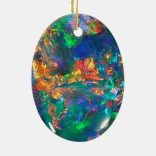 Fire Opal Ceramic Ornament