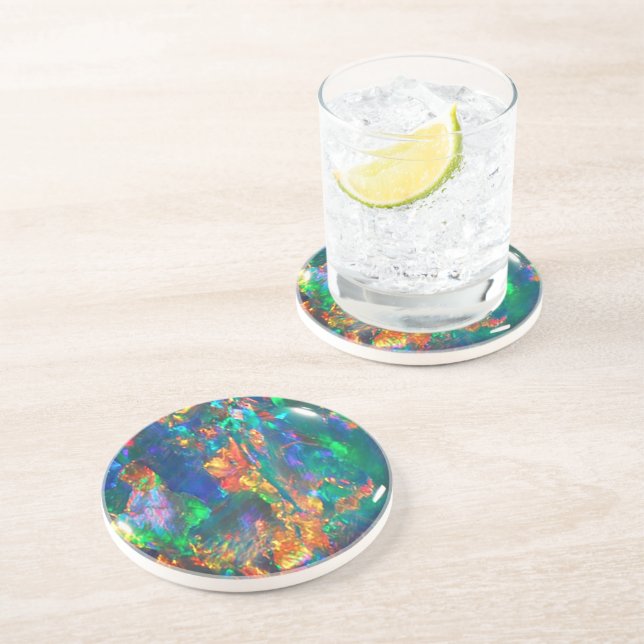 Fire Opal Drink Coaster (Side)