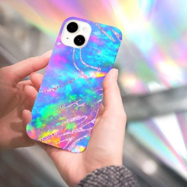 fire opal faux foil iPhone case