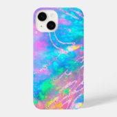 fire opal faux foil iPhone case (Back)