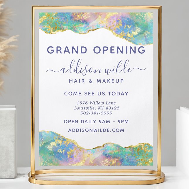 Fire Opal Modern Rainbow Gemstone Business Flyer (Creator Uploaded)