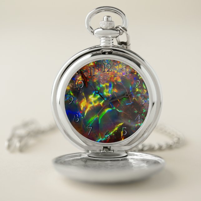 Fire Opal Pocket Watch (Inside)