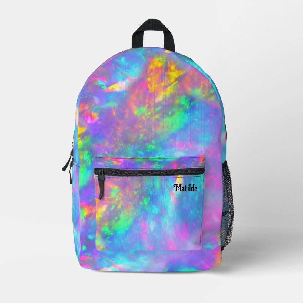 Fire Opal Custom Name Printed Backpack