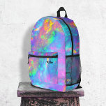 fire opal  printed backpack<br><div class="desc">opal inspired background backpack</div>