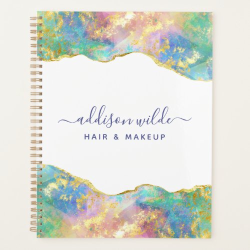 Custom Planners 16 Fire Opal Rainbow Gemstone Business Planner