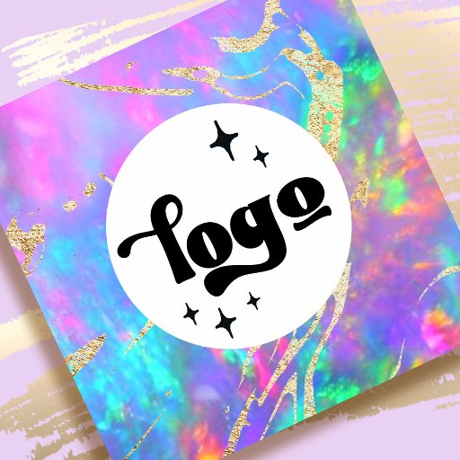 Customizable fire opal  square business card