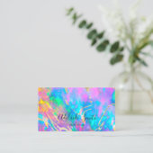  fire opal stone business card (Standing Front)