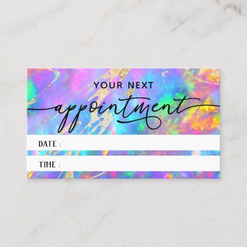 fire opal texture appointment card