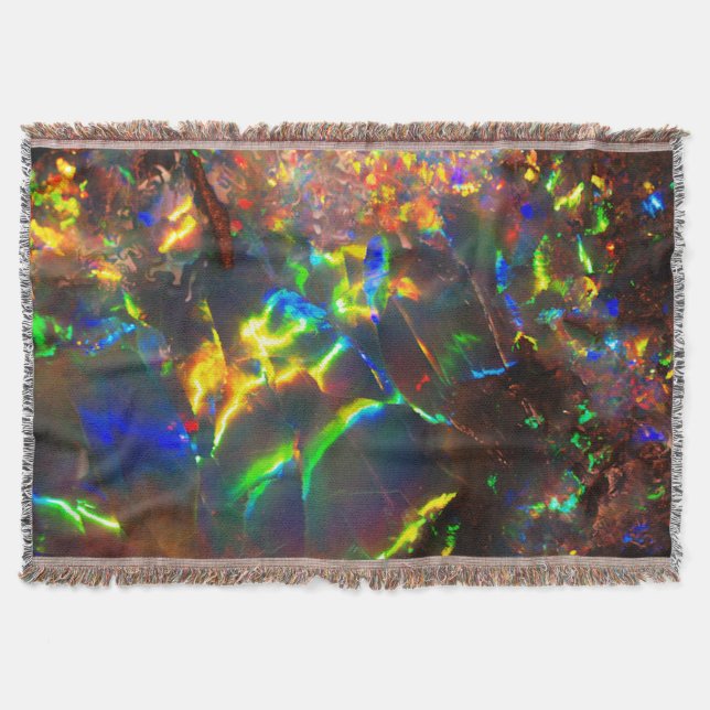 Fire Opal Throw Blanket (Front)