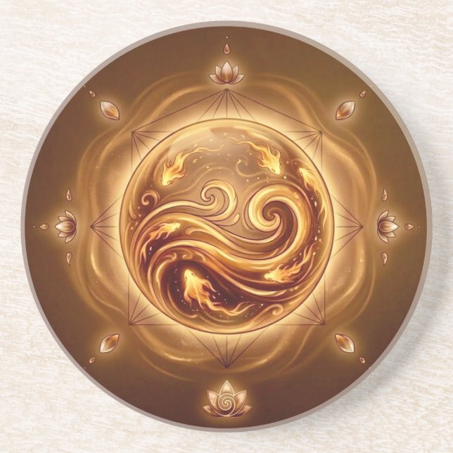  Fire Oracle Orb  Coaster (Front)