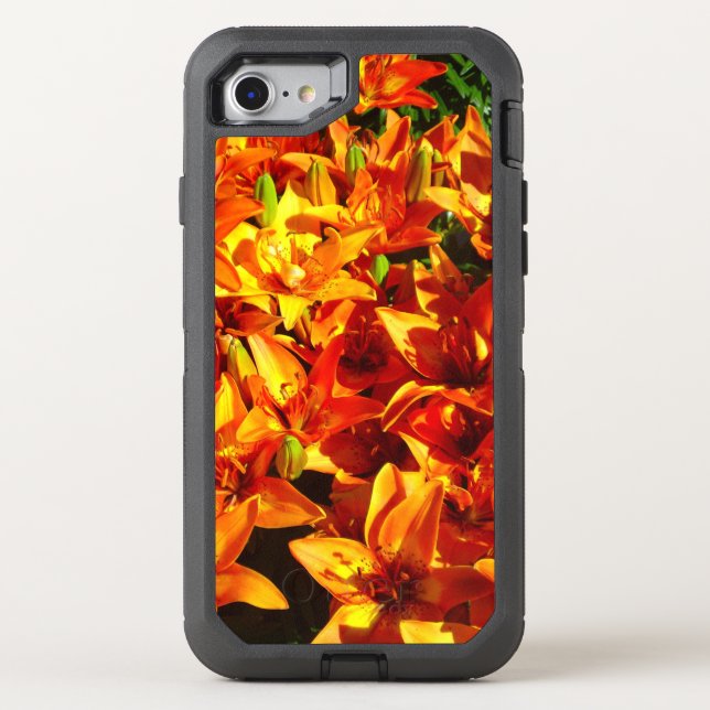 Fire Orange Lily 2 Flower Otter Box Otterbox iPhone Case (Back)