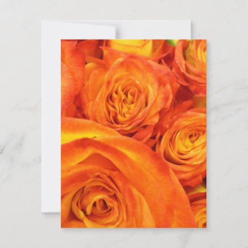 Fire Orange Roses Invitations