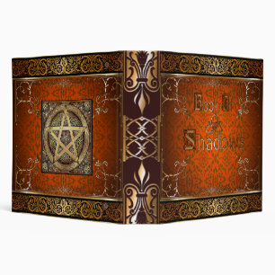 🔮Fire Orange Witches Book Of Shadows🔮 3 Ring Binder