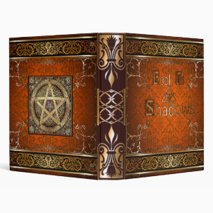 🔮Fire Orange Witches Book Of Shadows🔮 3 Ring Binder