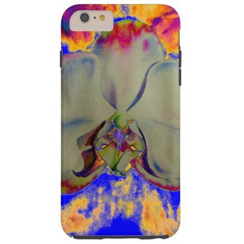 Fire Orchid abstract tropical floral painting Tough iPhone 6 Plus Case