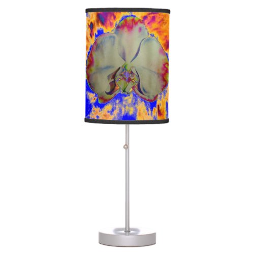 Fire Orchid abstract tropical floral painting Table Lamp