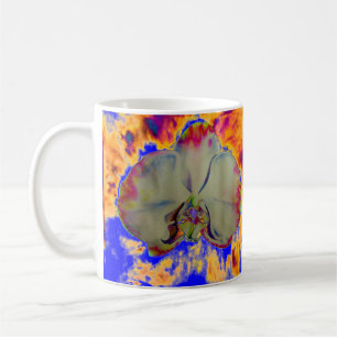 Fire Orchid, abstract vibrant watercolor floral Coffee Mug