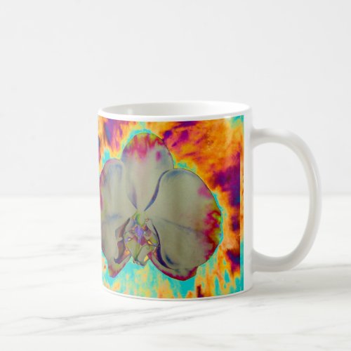 Fire Orchid abstract vibrant watercolor floral Coffee Mug