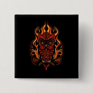 Fire Owl Button