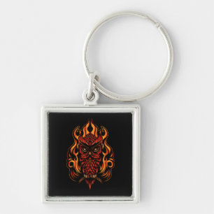 Fire Owl Keychain