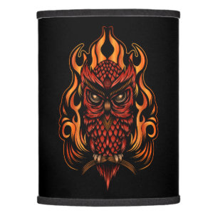Fire Owl Lamp Shade