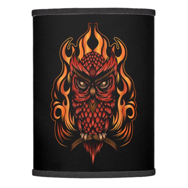 Fire Owl Lamp Shade (Front)