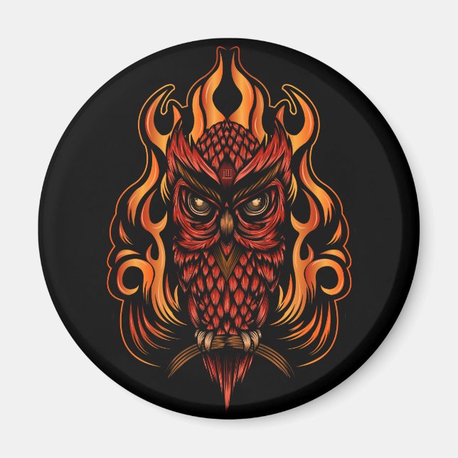 Fire Owl Magnet (Front)