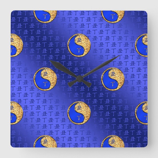 Fire Ox Square Wall Clock (Front)