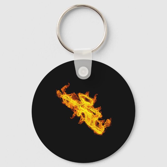 Fire Paintball Paintballer Keychain (Front)