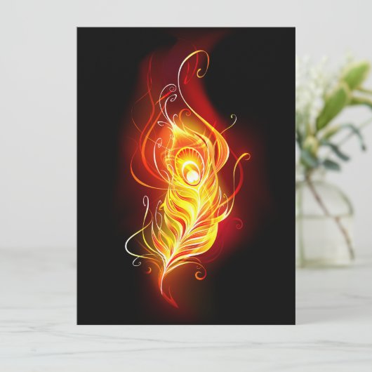 Fire Peacock Feather (Standing Front)