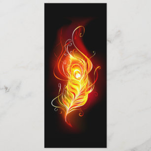 Fire Peacock Feather Advice Card