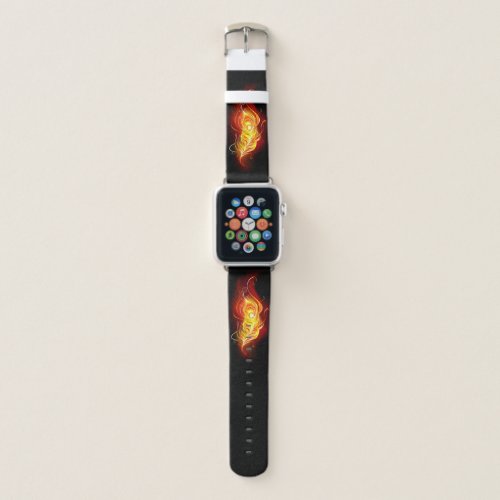 Fire Peacock Feather Apple Watch Band