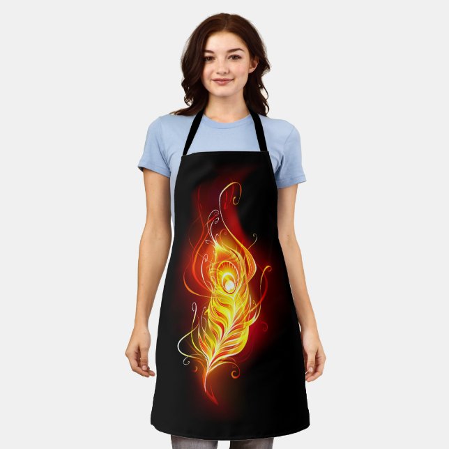 Fire Peacock Feather Apron (Worn)