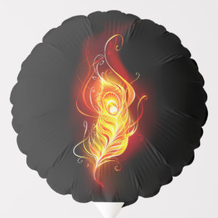 Fire Peacock Feather Balloon