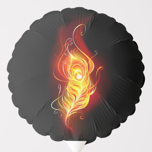 Fire Peacock Feather Balloon (Front)