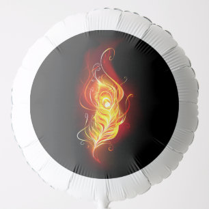 Fire Peacock Feather Balloon