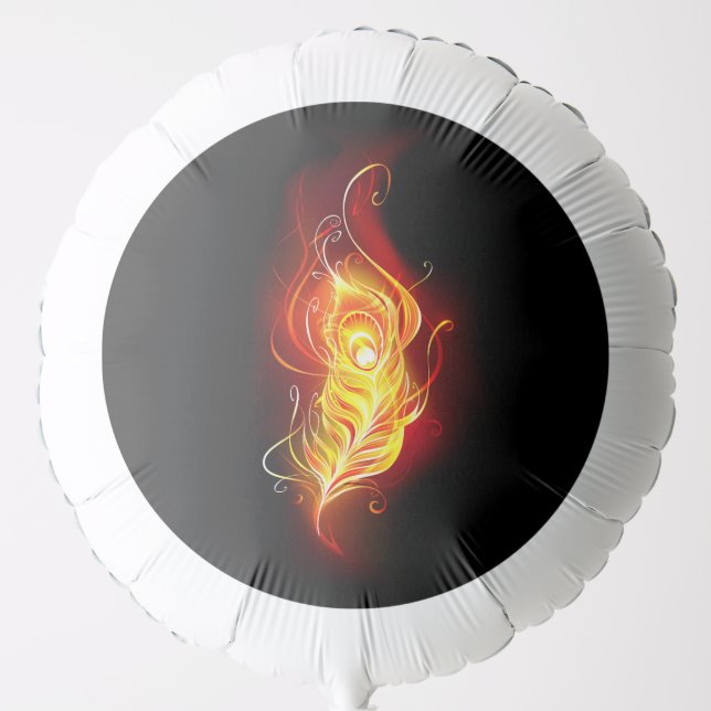 Fire Peacock Feather Balloon (Front)
