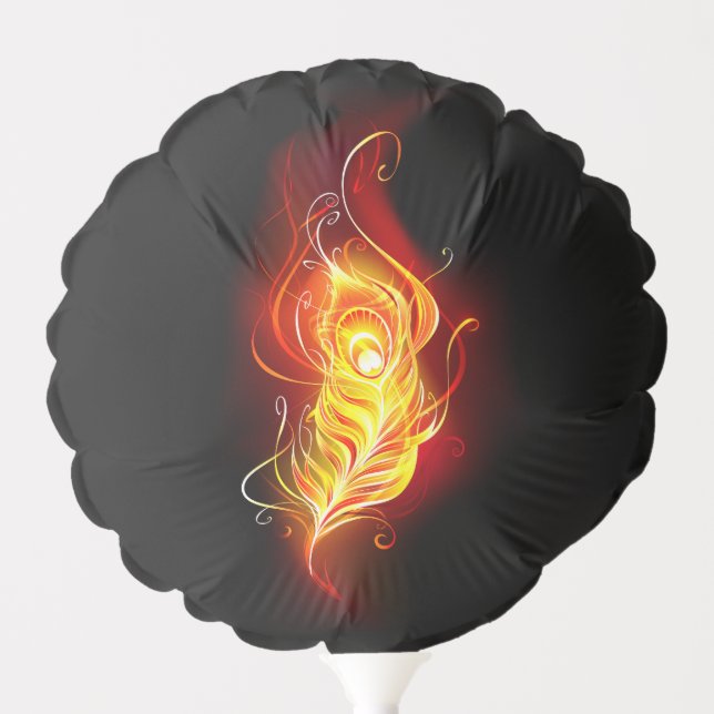 Fire Peacock Feather Balloon (Front)