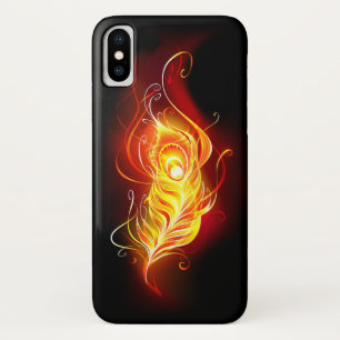 Fire Peacock Feather iPhone X Case