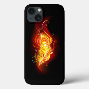 Fire Peacock Feather iPhone 13 Case