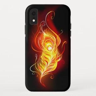 Fire Peacock Feather iPhone XR Case