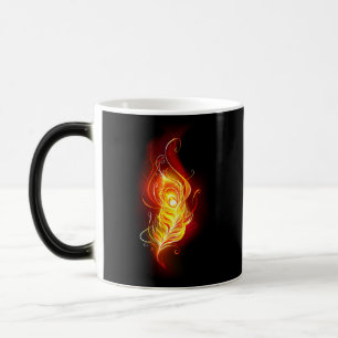Fire Peacock Feather Color Morph Mug