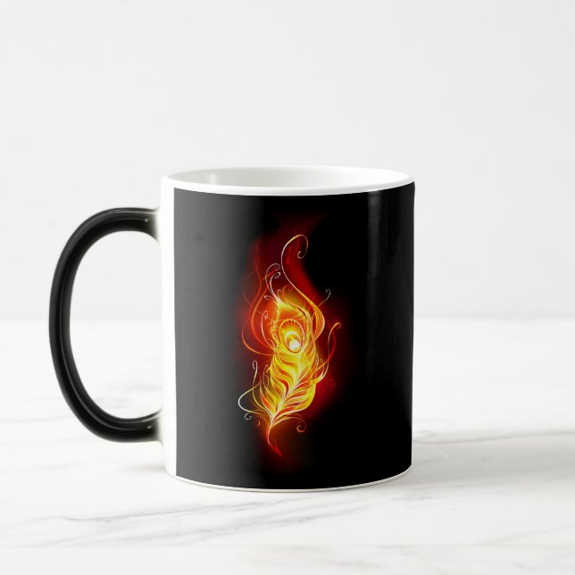 Fire Peacock Feather Color Morph Mug (Left)