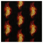 Fire Peacock Feather Fabric