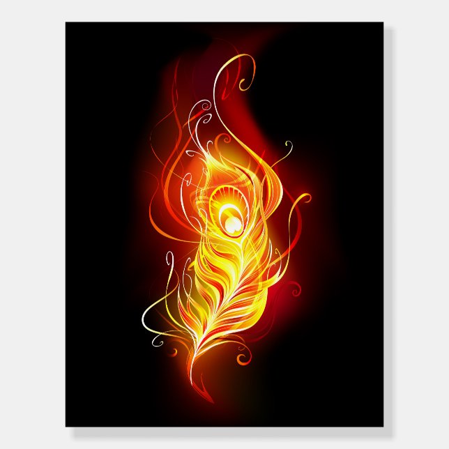 Fire Peacock Feather Foam Board (Front)