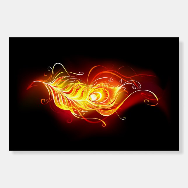 Fire Peacock Feather Foam Board (Front)