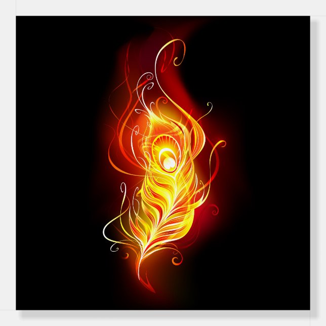 Fire Peacock Feather Foam Board (Front)