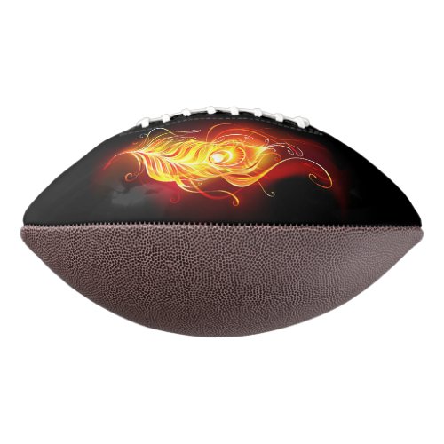 Fire Peacock Feather Football
